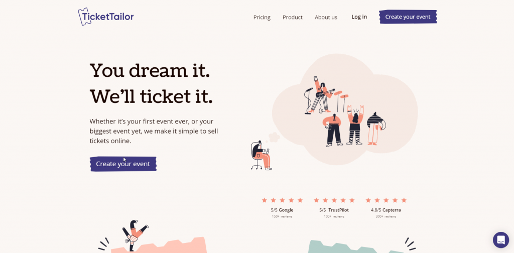 Ticket Tailor Homescreen Screenshot