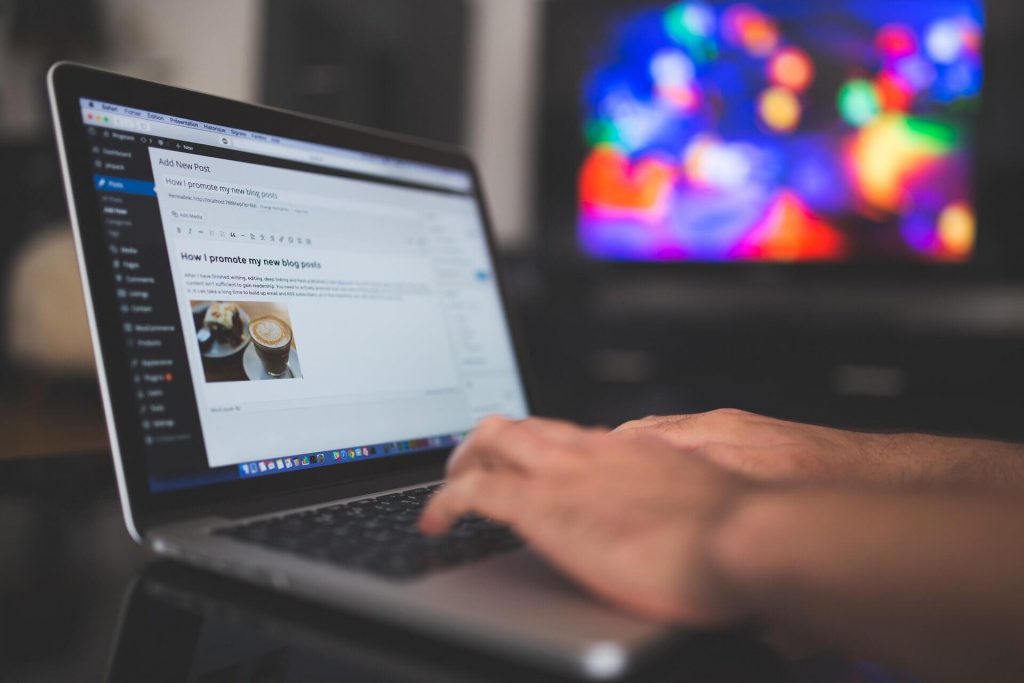 Creating a new WordPress page on pc