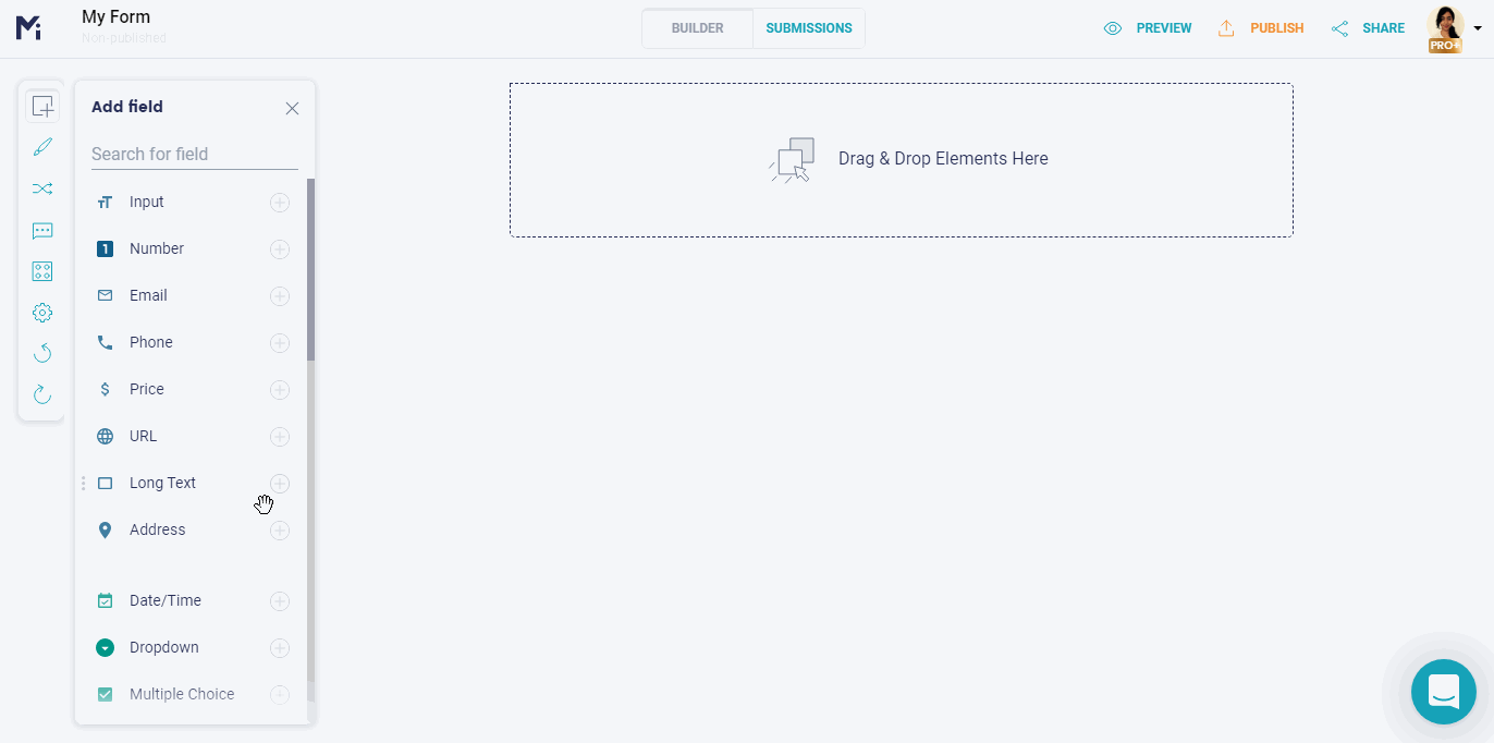 Create a contact form with FormBuilder