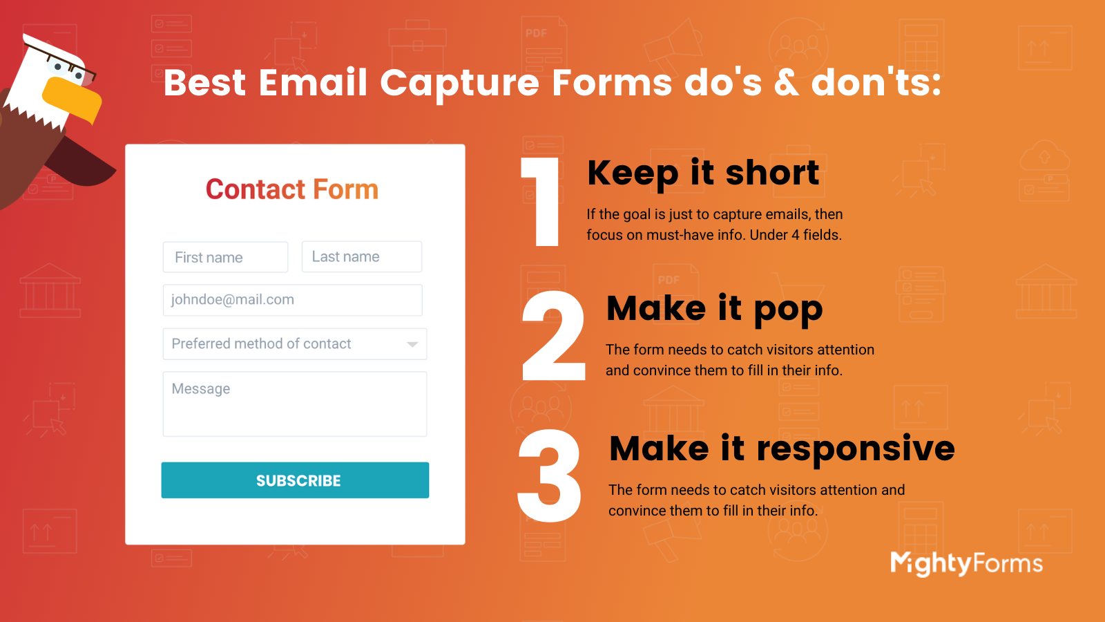 email capture form infographic