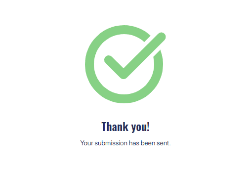 thank you message after form submission - FormBuilder