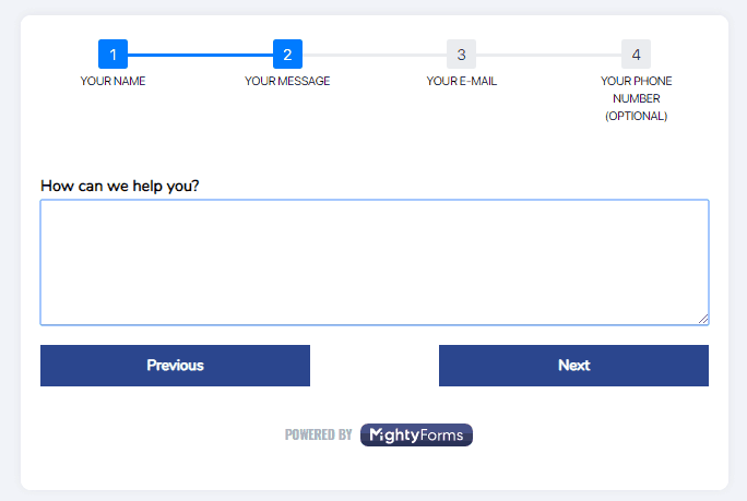 multi-step contact form example
