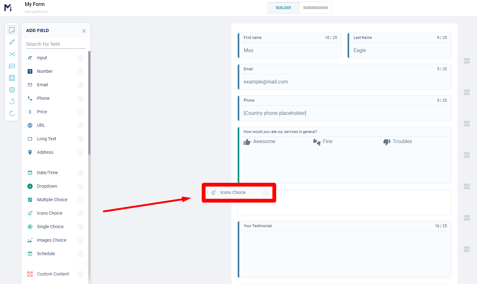 Step 2. Customize your form