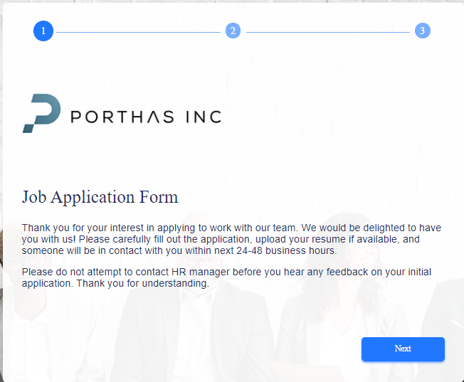 Multi-Step Job Application Form Free Template