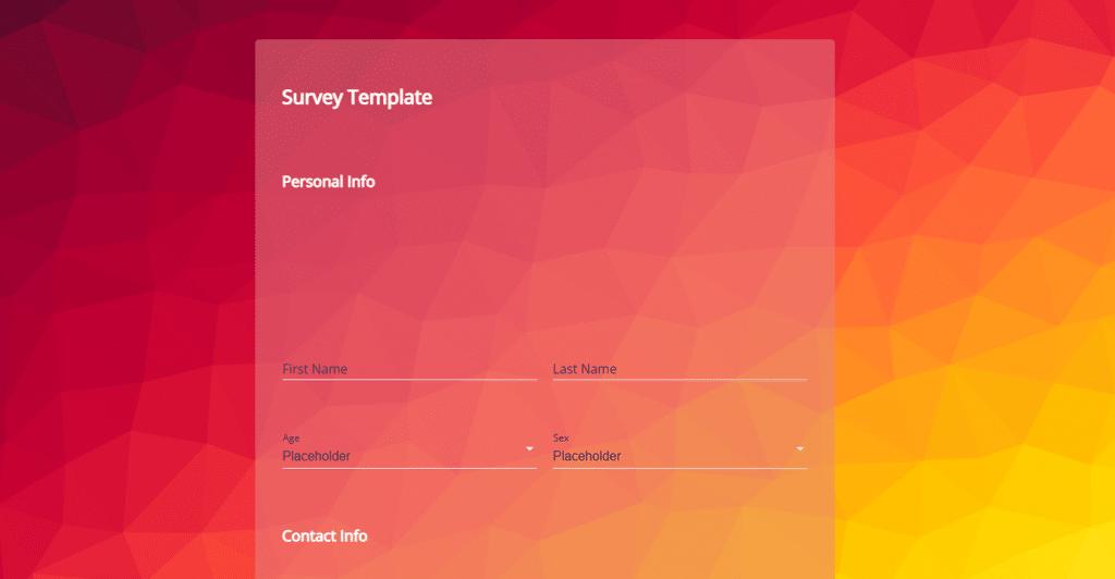 Survey Template - FormBuilder