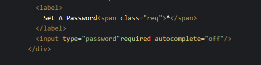 HTML Form with autocomplete OFF example