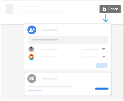 Click Share to open the window where you add people, then click Send