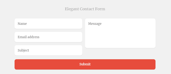 Elegant Contact Form - by Mark Murray
