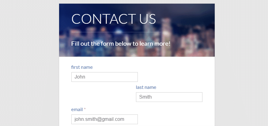 Clean Contact Form