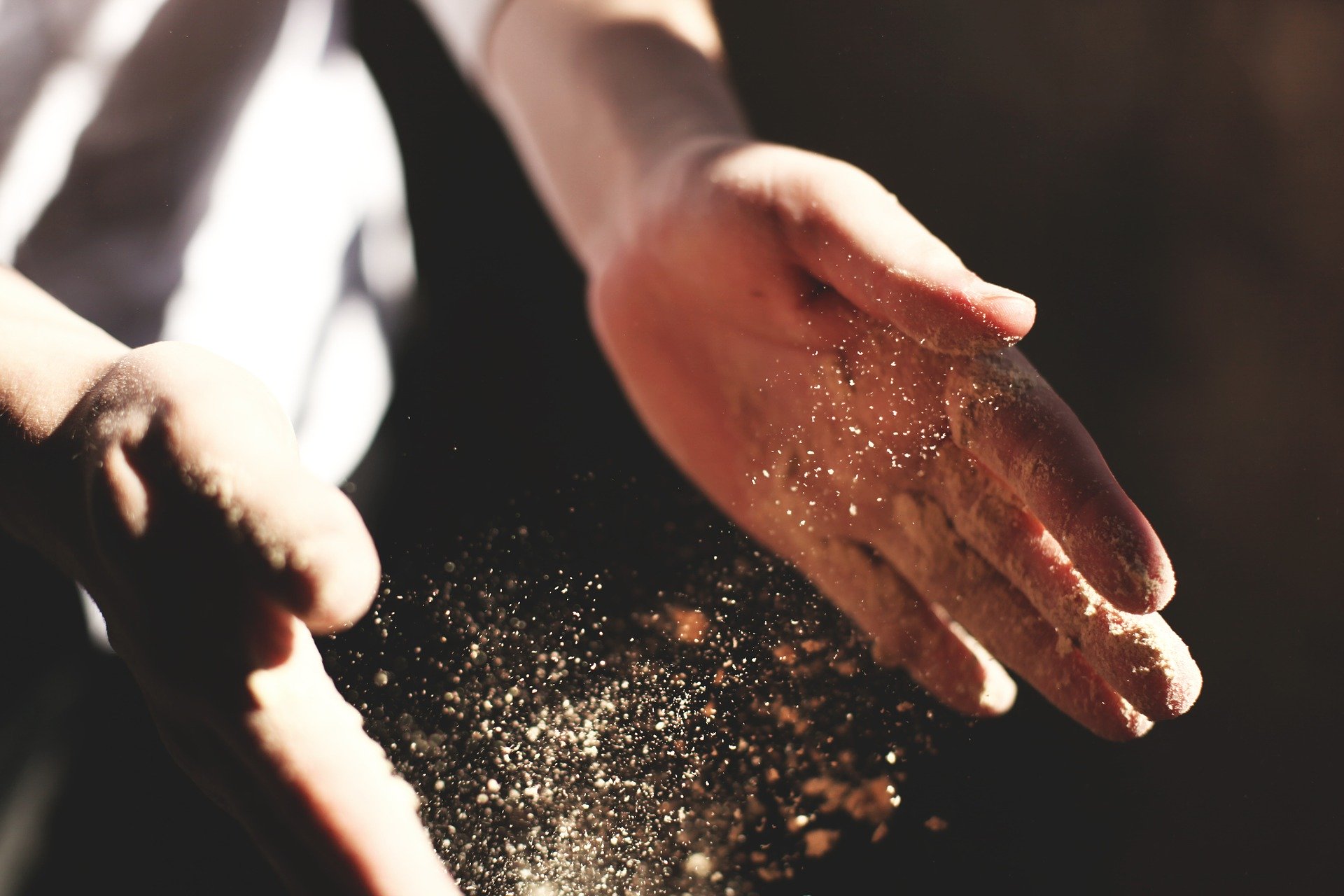 hands baking