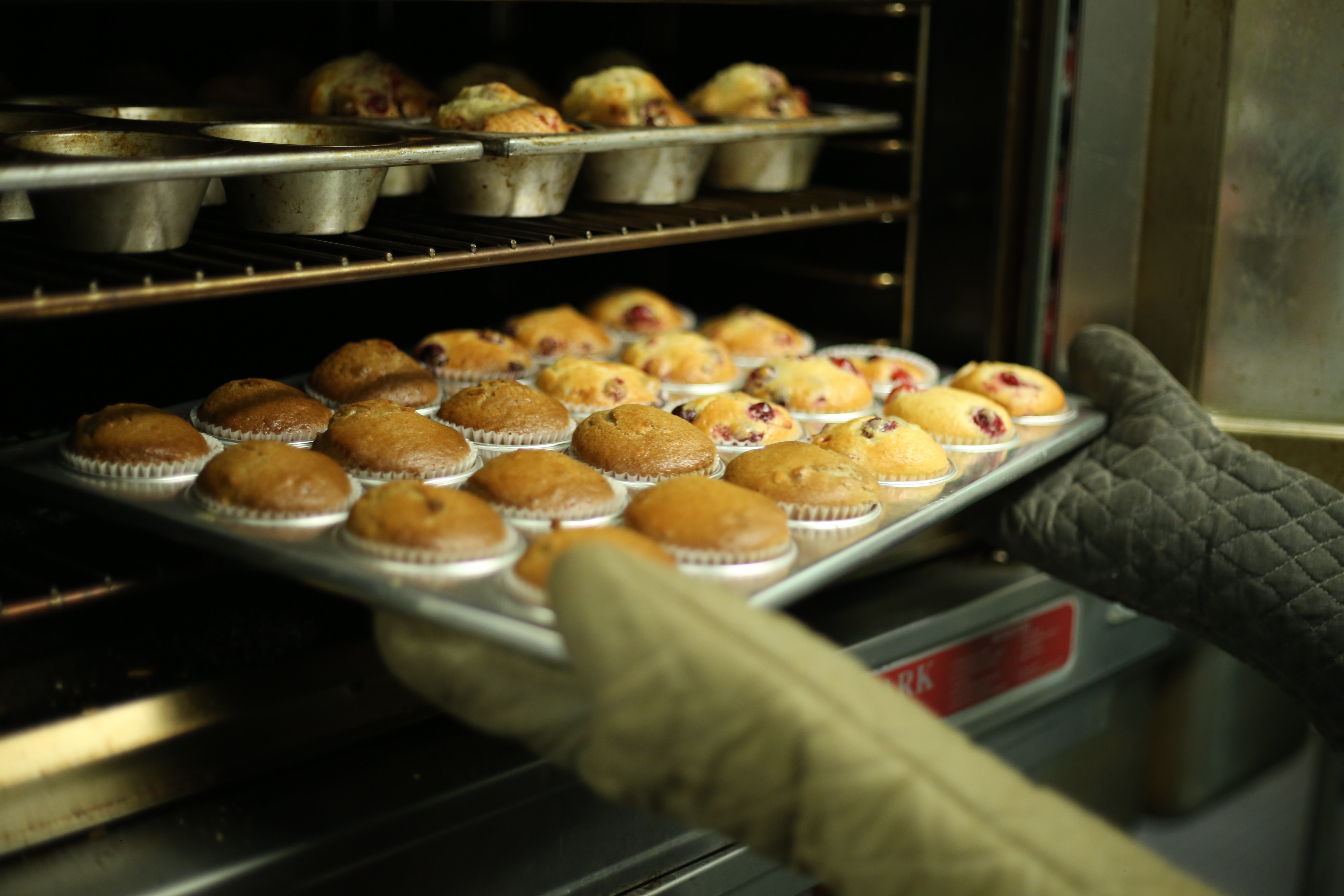 Cupcakes in oven
