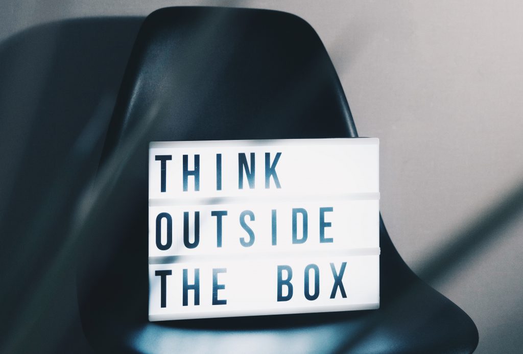 Think outside the box - sign