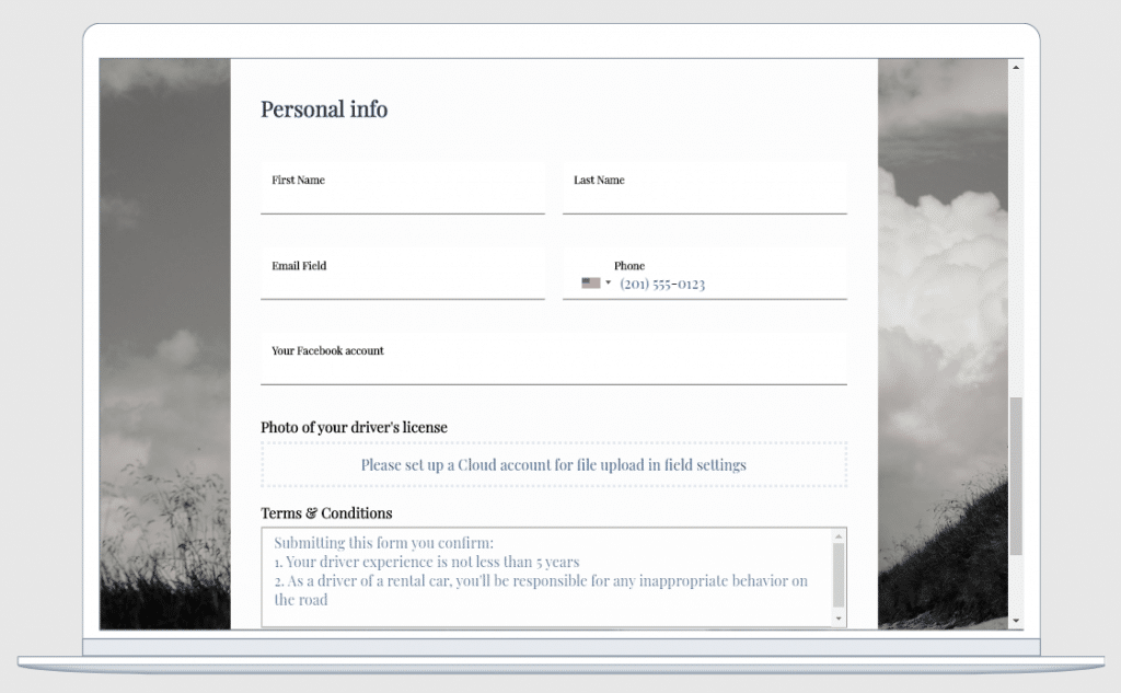 Rental intake form template - FormBuilder