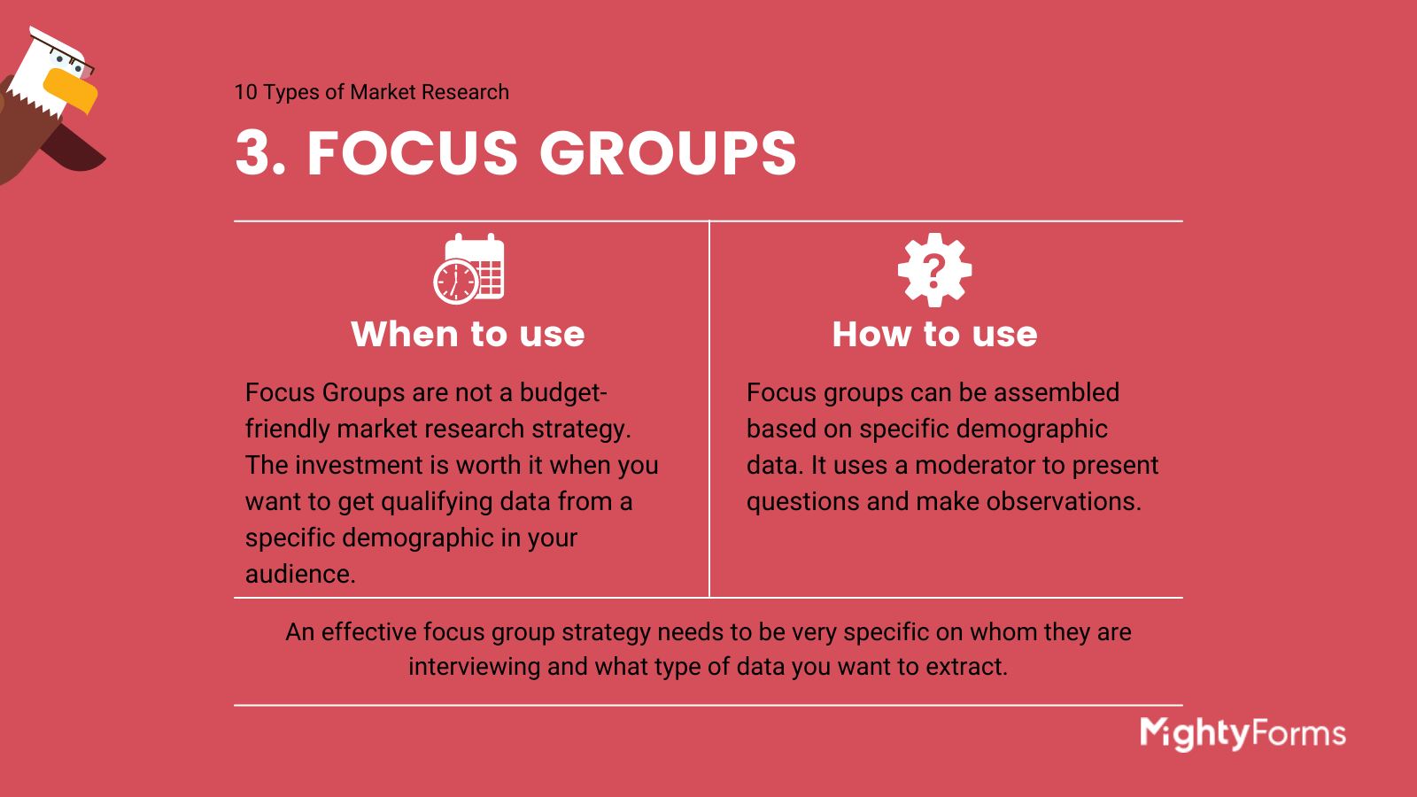 Types of Market Research - Focus Groups - infographic  FormBuilder