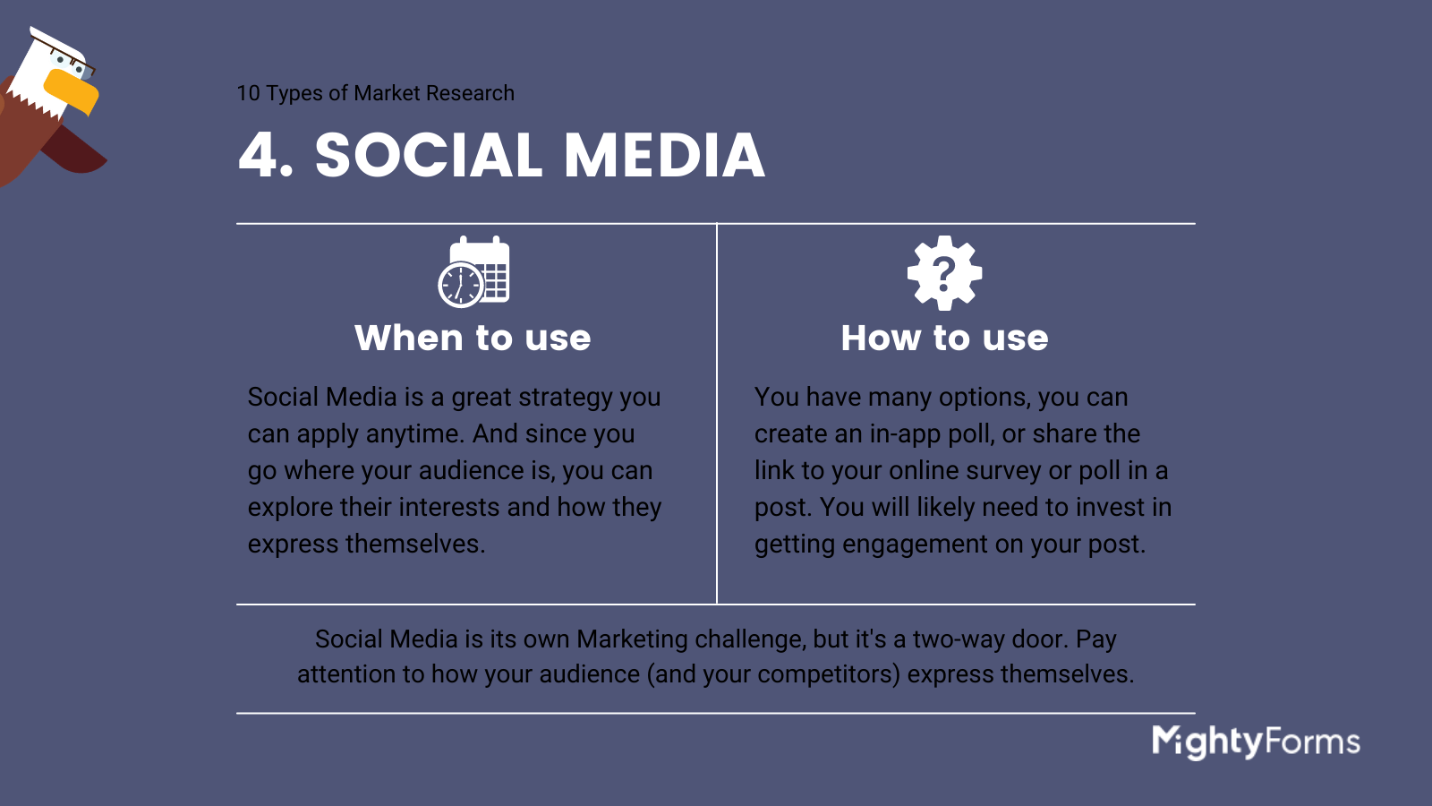 Types of Market Research - Social Media - infographic  FormBuilder