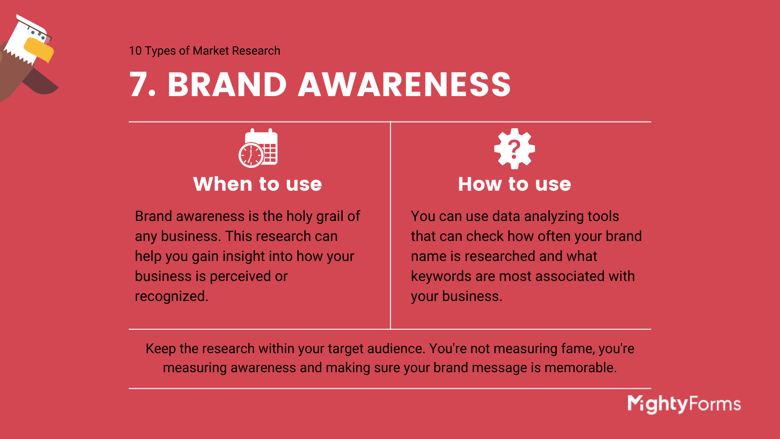Types of Market Research - Brand awareness - infographic  FormBuilder