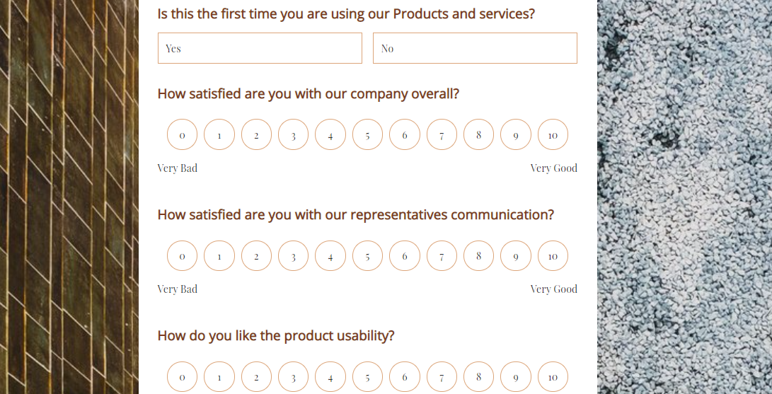 Product Satisfaction Survey Form template FormBuilder