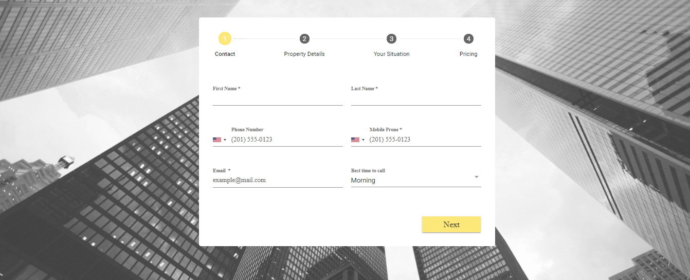 Property seller form